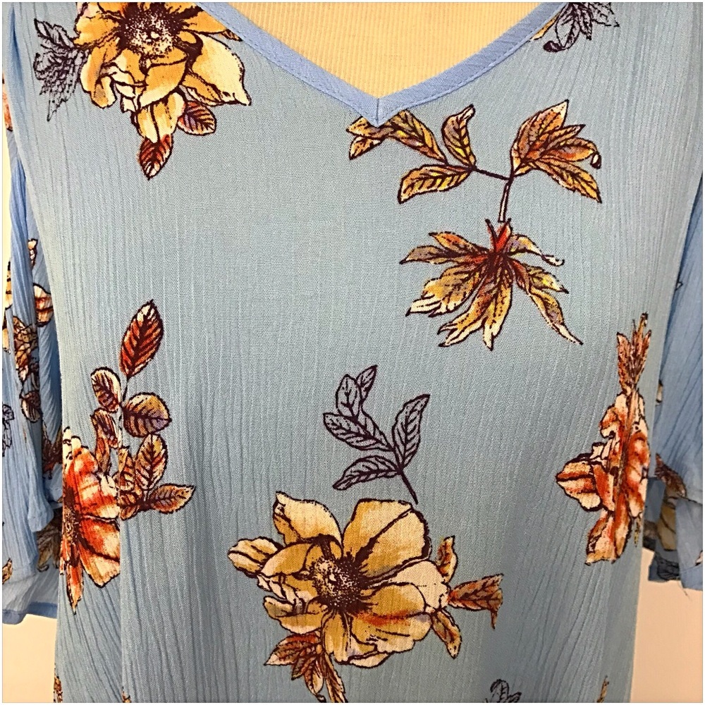 Floral Cold Shoulder Tunic Dress SML - Picture 3 of 7